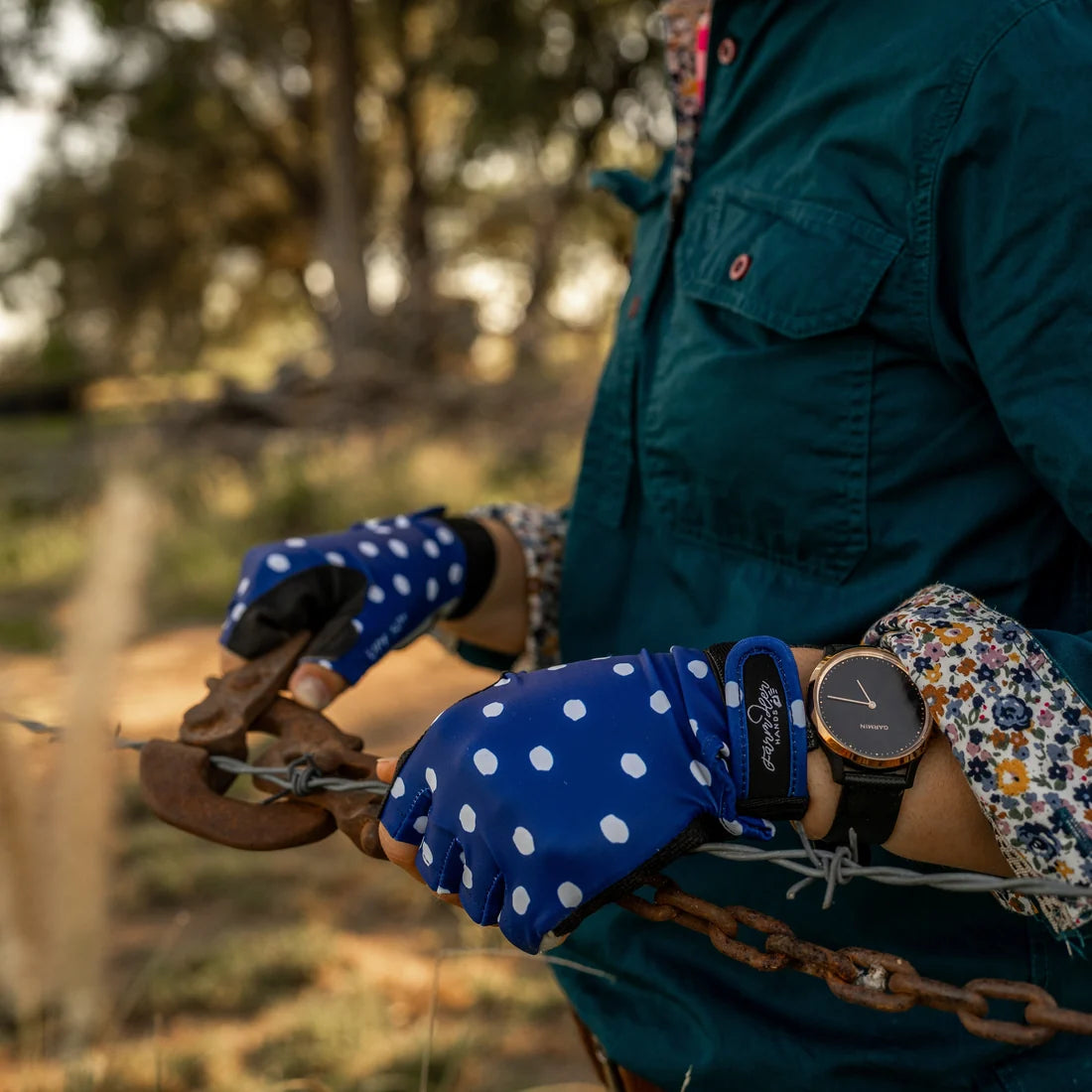 Farm Her Hands UPF50+ Gloves - Dottie | Reinforced Palm Standard Length