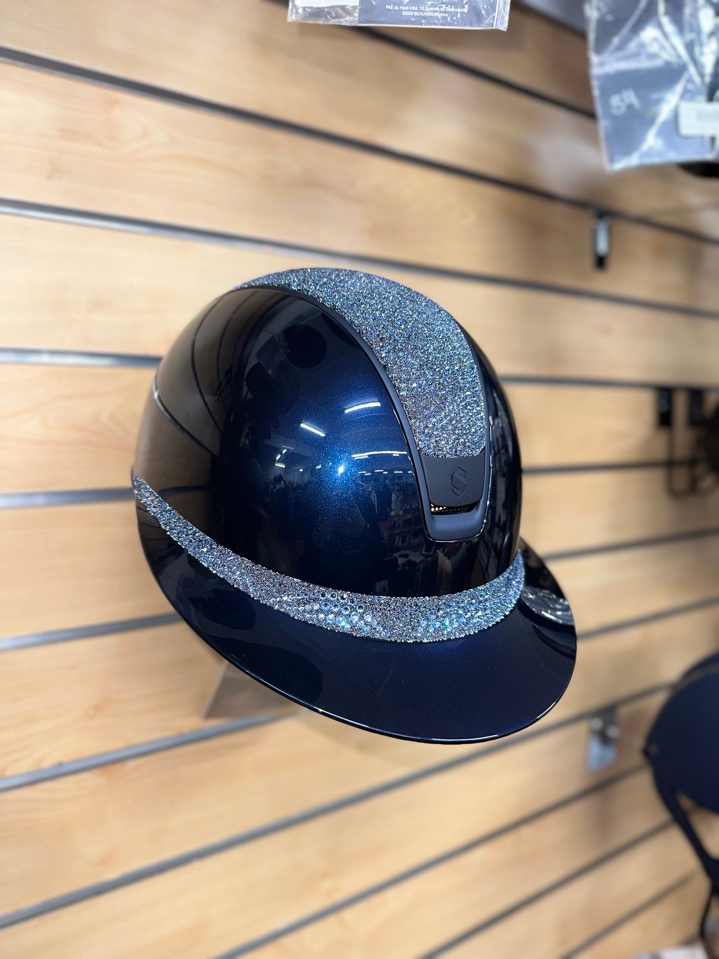 Samshield Miss Shield 2.0 Glossy Blue with Crystal Intarsia Top and Frontal Band