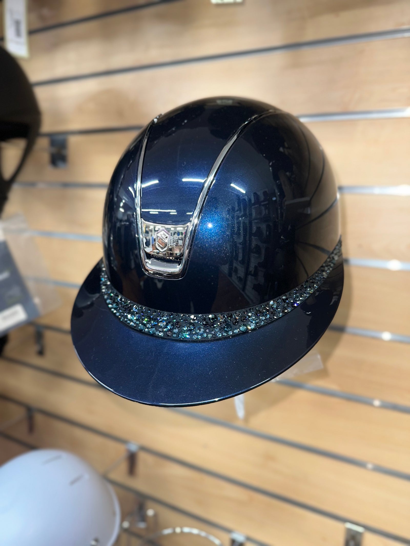 Samshield Miss Shield 2.0 Glossy Blue w Chrome Trim and Blue Glacier Blazon