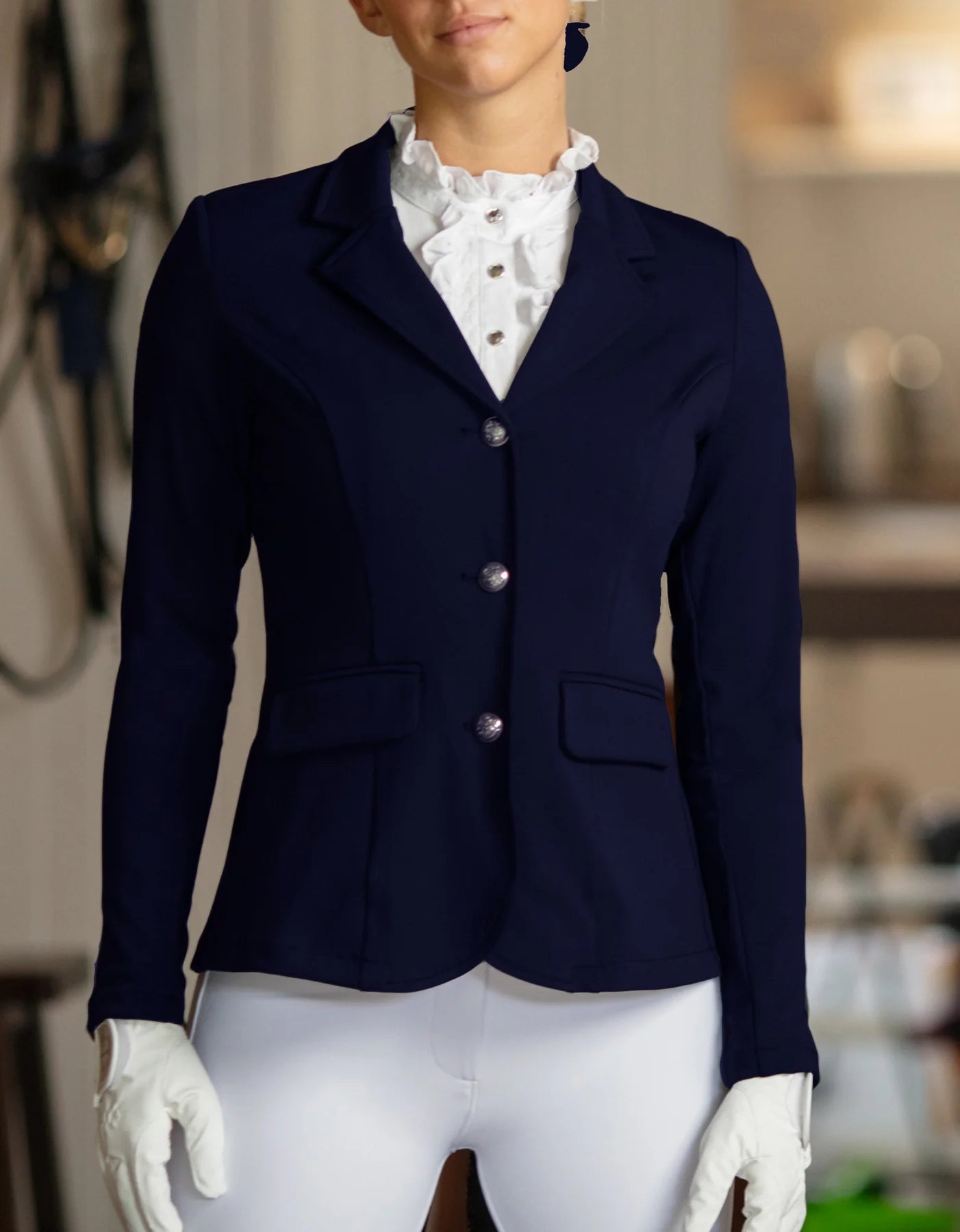 Giddy Up Girld Ava Navy Stretch Show Jacket