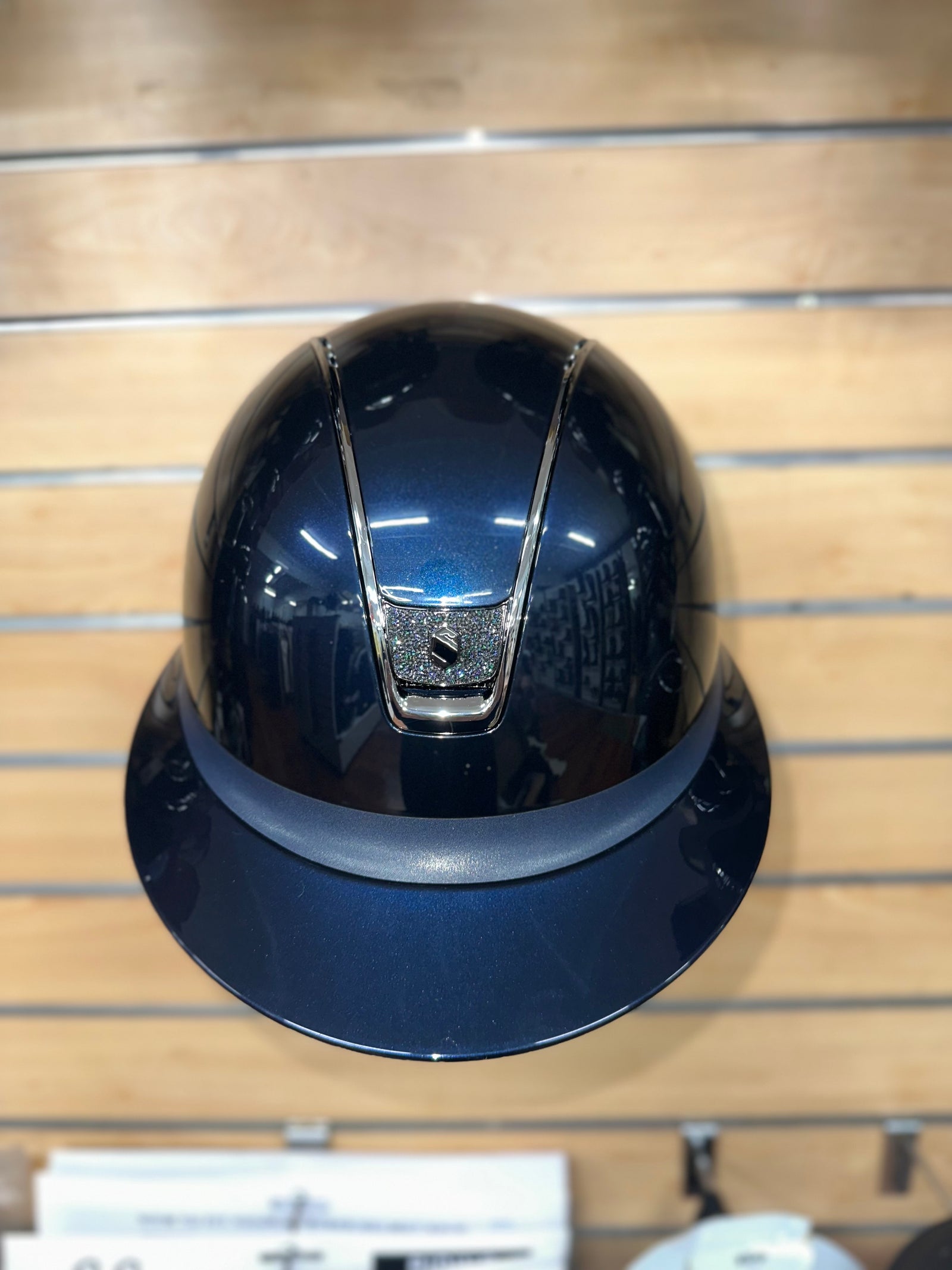 Samshield Miss Shield 2.0 Glossy Blue w Shell & Top w Leather Band Chrome Trim & Paradise Shine Ultra Fine Rock Blazon