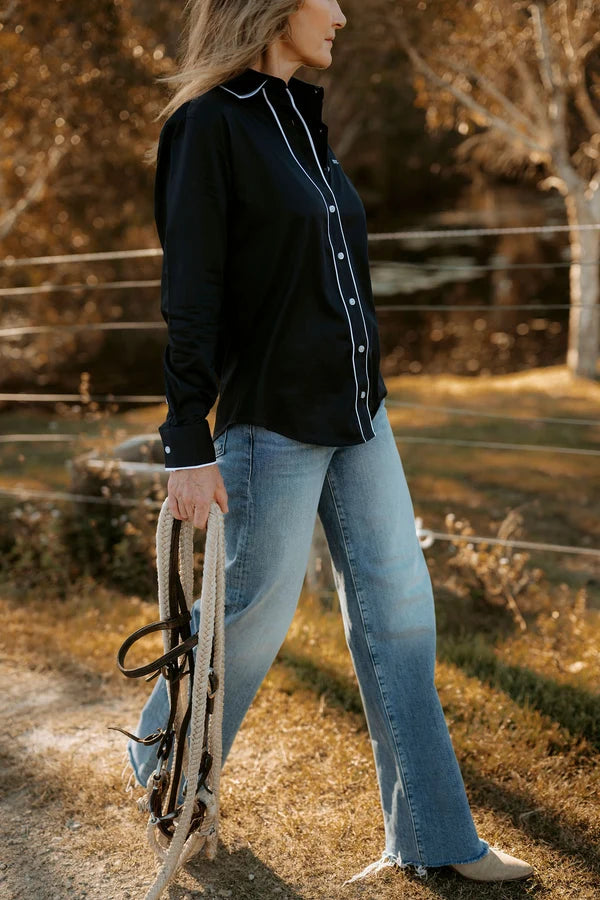 Hide to Tide - Midnight Refined Blouse