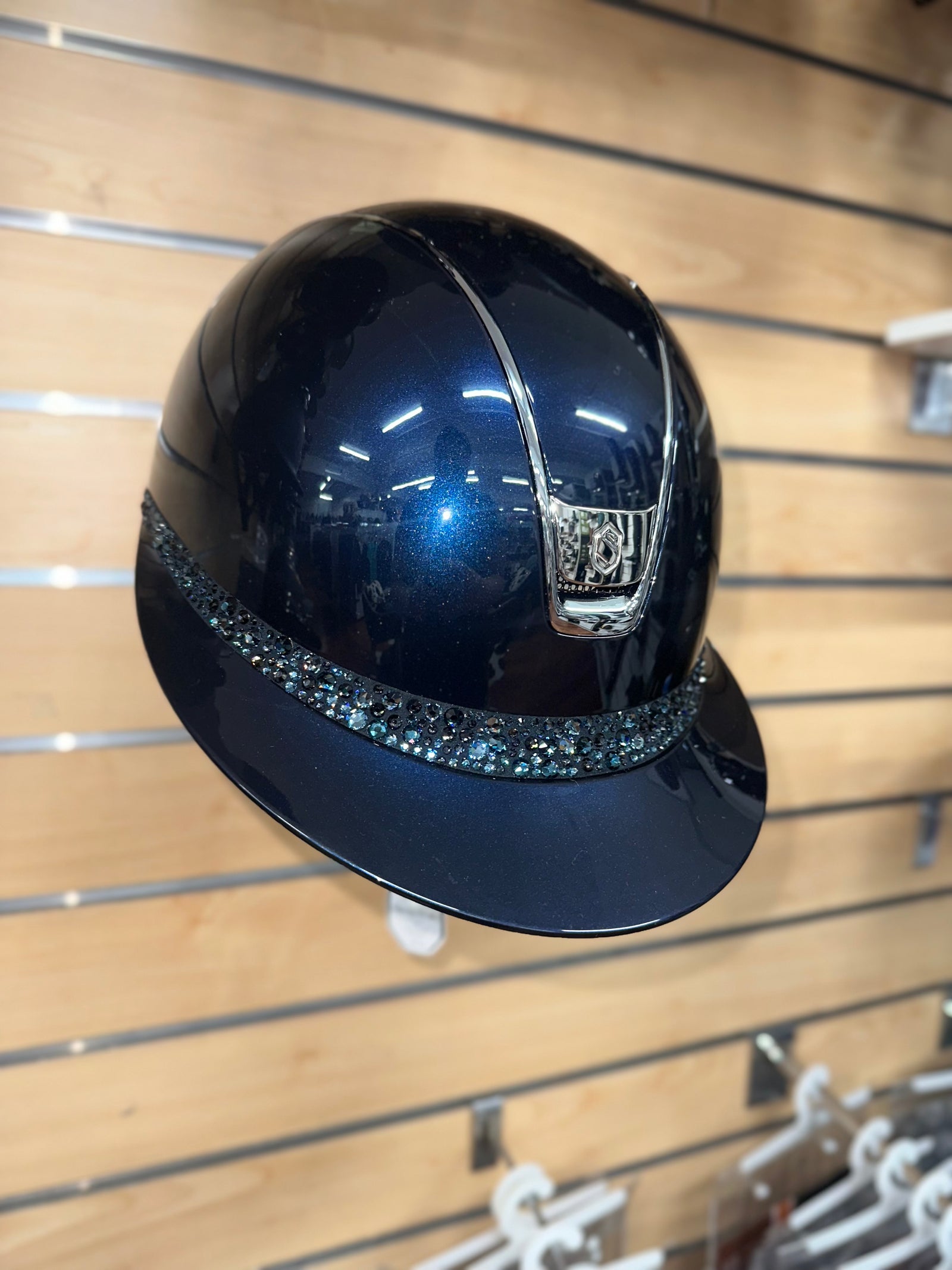 Samshield Miss Shield 2.0 Glossy Blue w Chrome Trim and Blue Glacier Blazon