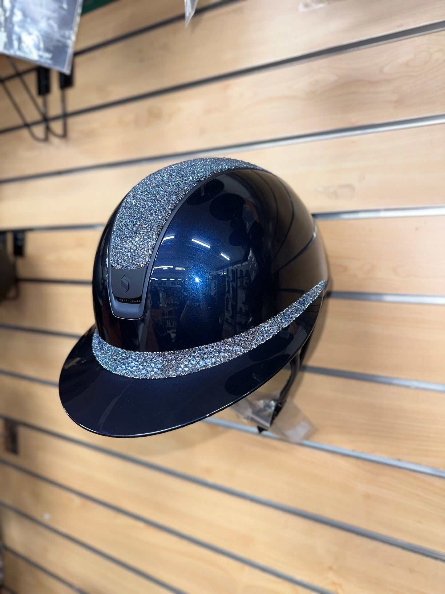 Samshield Miss Shield 2.0 Glossy Blue with Crystal Intarsia Top and Frontal Band