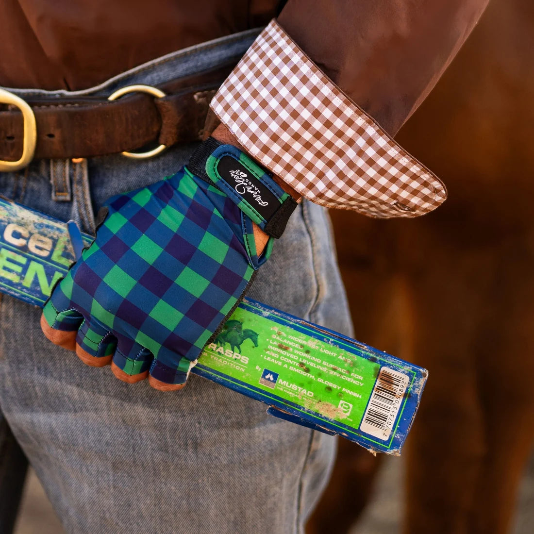 Farm Her Hands UPF50+ Gloves - Emerald Sky | Reinforced Palm Extended Length
