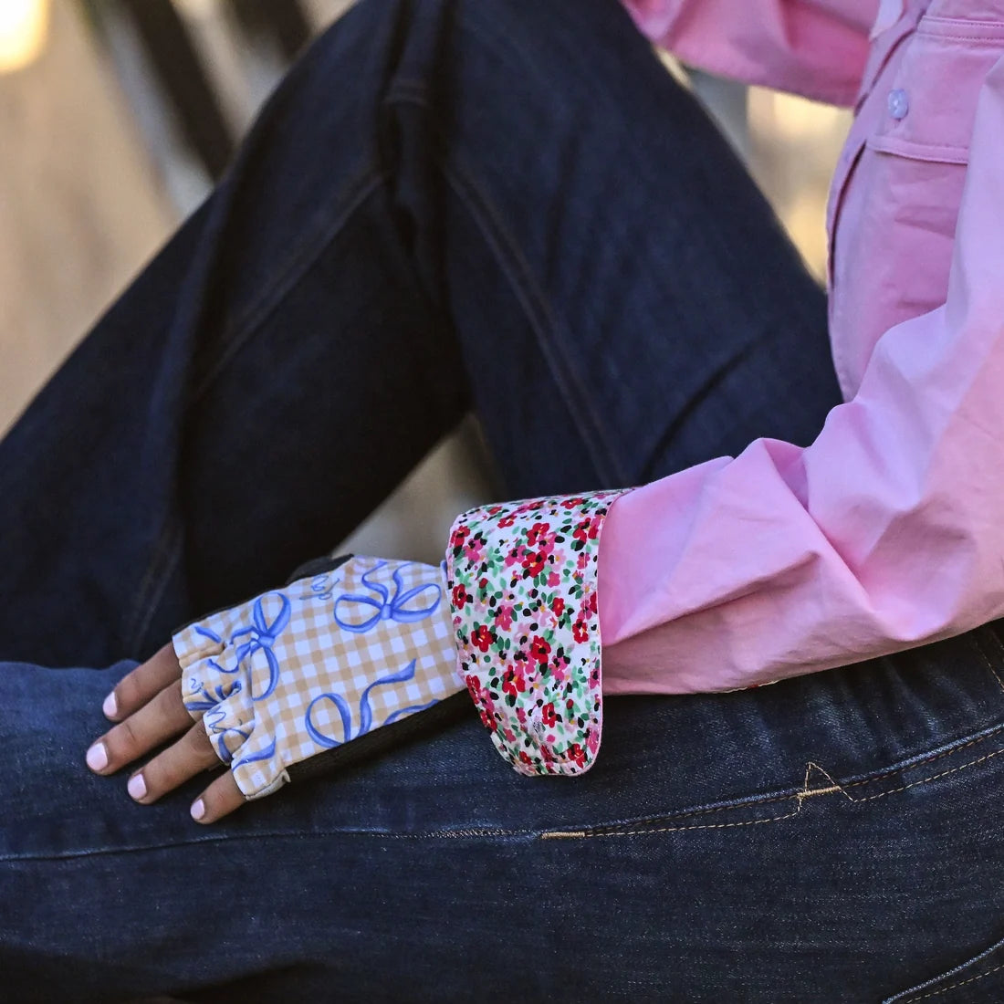 Farm Her Hands UPF50+ Gloves - Bluebell | Reinforced Palm Extended Length