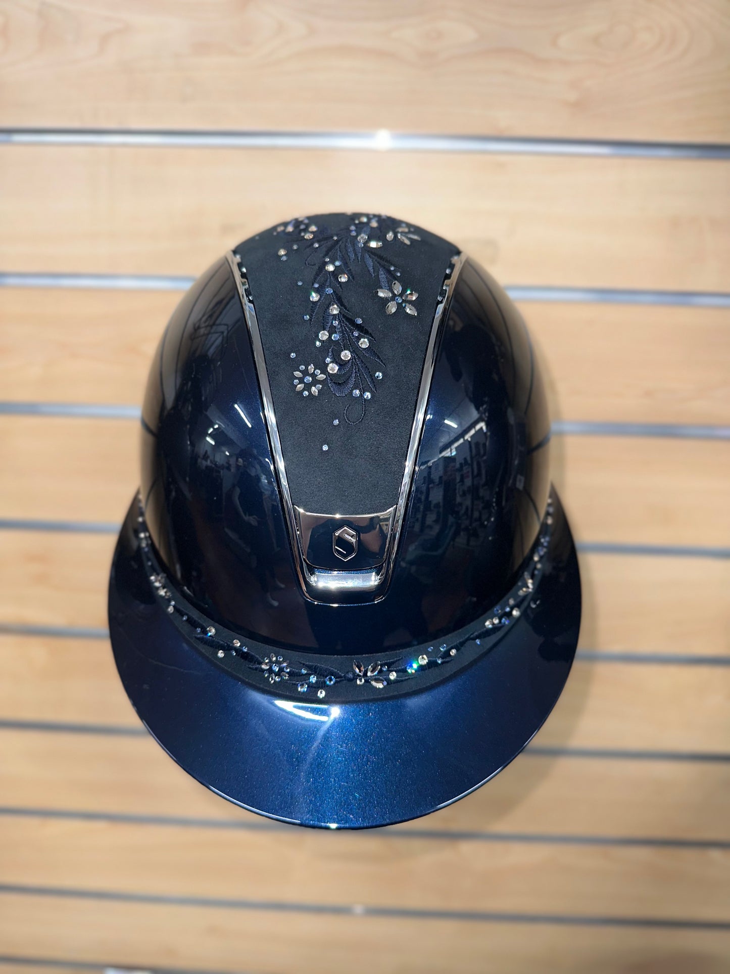 Samshield Miss Shield 2.0 Glossy with Majestic Blue Flower Swarovski Top and Frontal Band