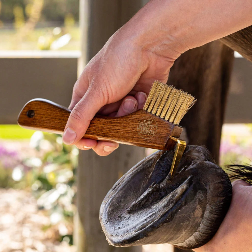 Hairy Pony - Copper Bristle Wooden Hoof Pick
