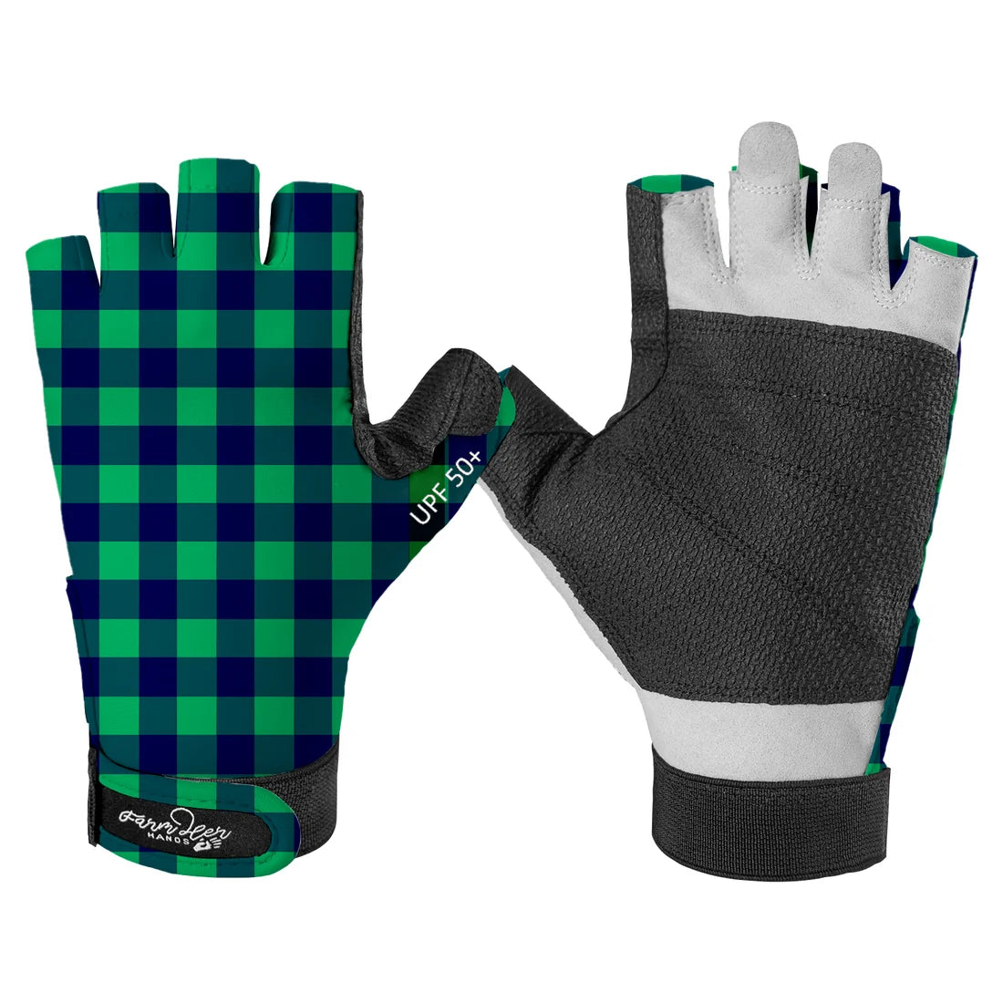 Farm Her Hands UPF50+ Gloves - Emerald Sky | Reinforced Palm Extended Length