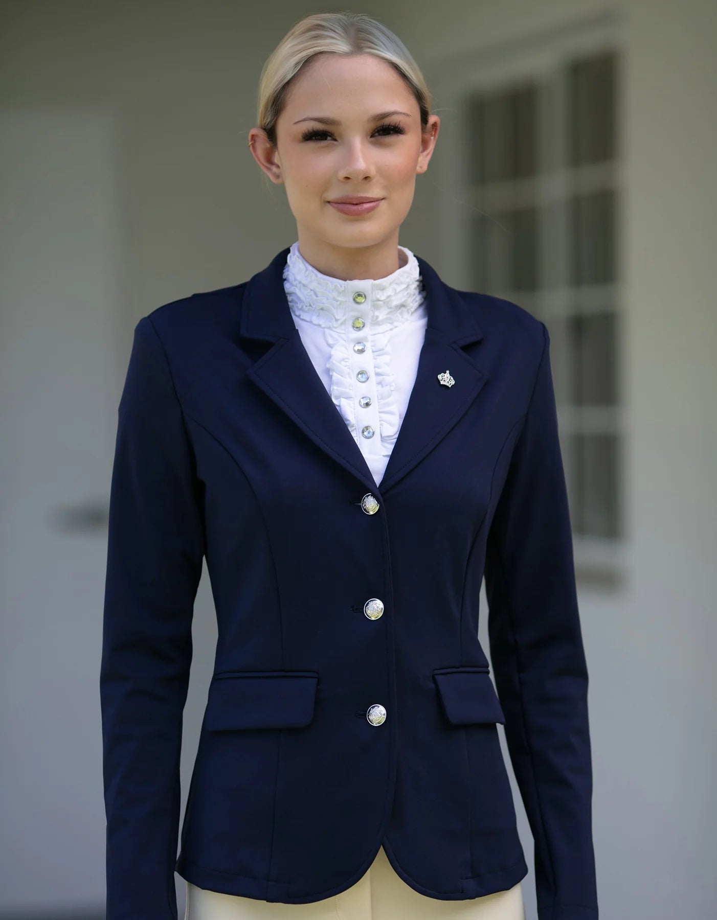 Giddy Up Girld Ava Navy Stretch Show Jacket