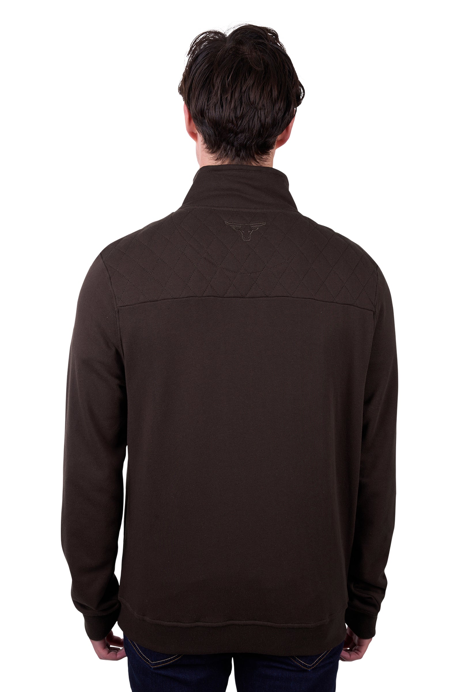 Pure Western Troy 1/4 Zip Pullover Chocolate