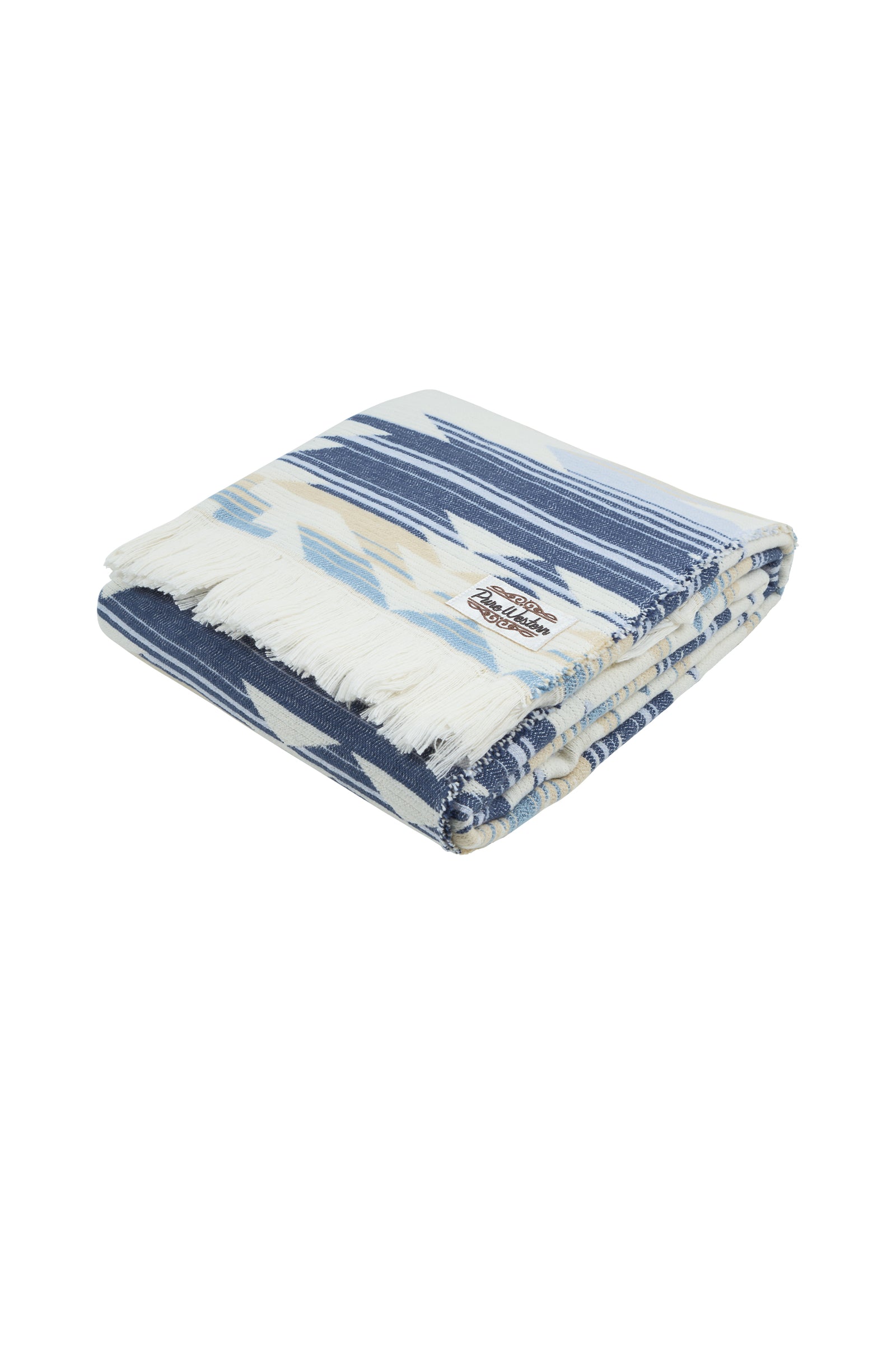 Pure Western Jessa Throw Rug Natural/Blue