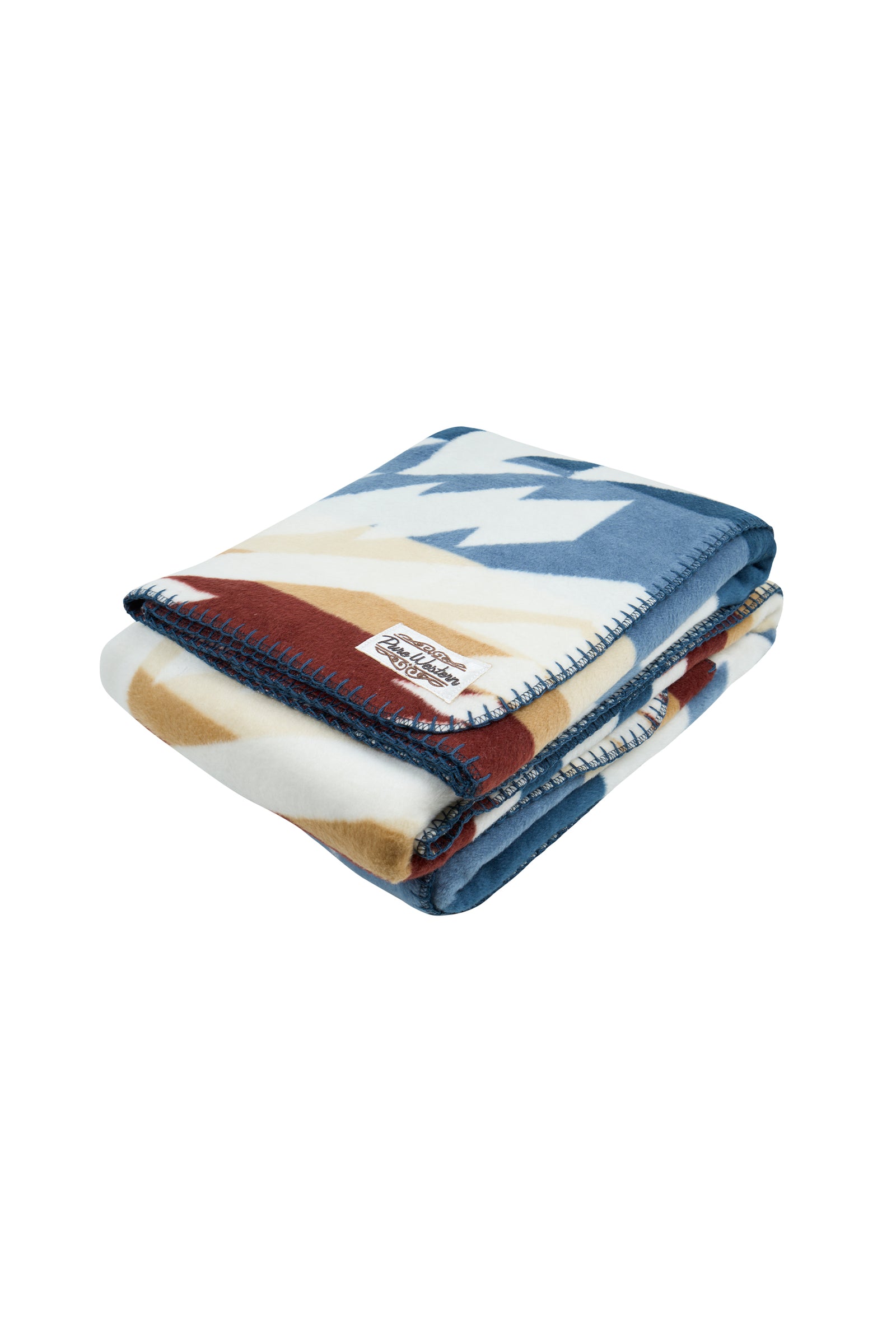 Pure Western Kayce Blanket Natural/ Navy