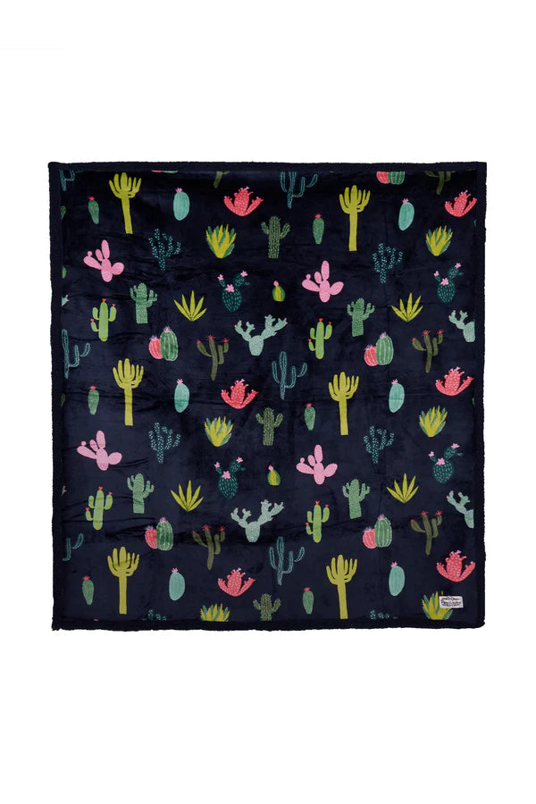 Pure Western Cactus Print Snuggle Rug