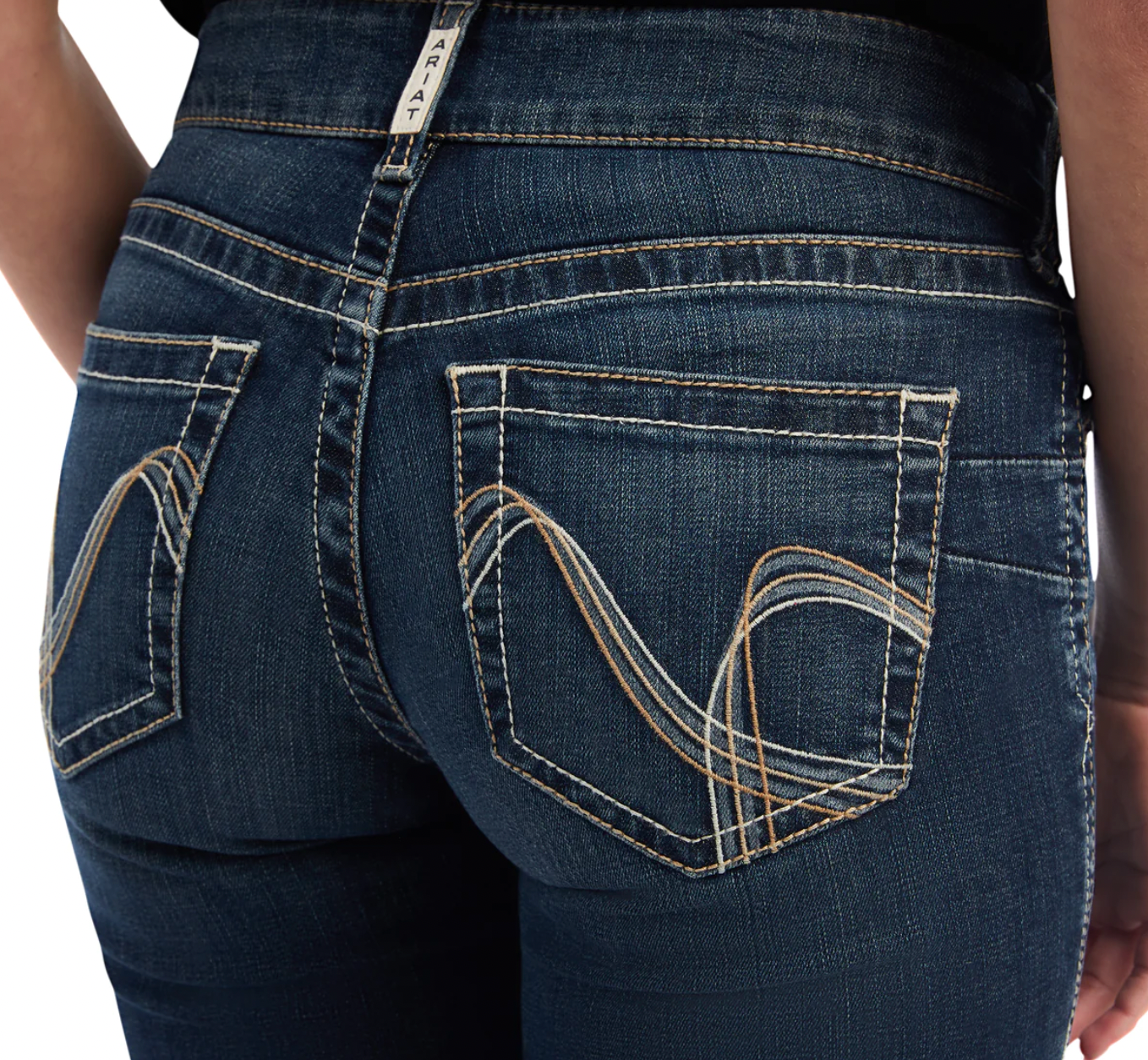 Ariat Womens Real Mid Rise Straight Leg Freesia Pasadena