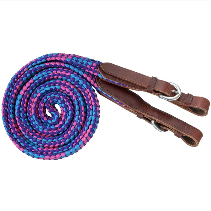 Tough1 7ft Flat Braided Trail Reins
