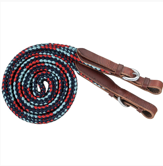 Tough1 7ft Flat Braided Trail Reins