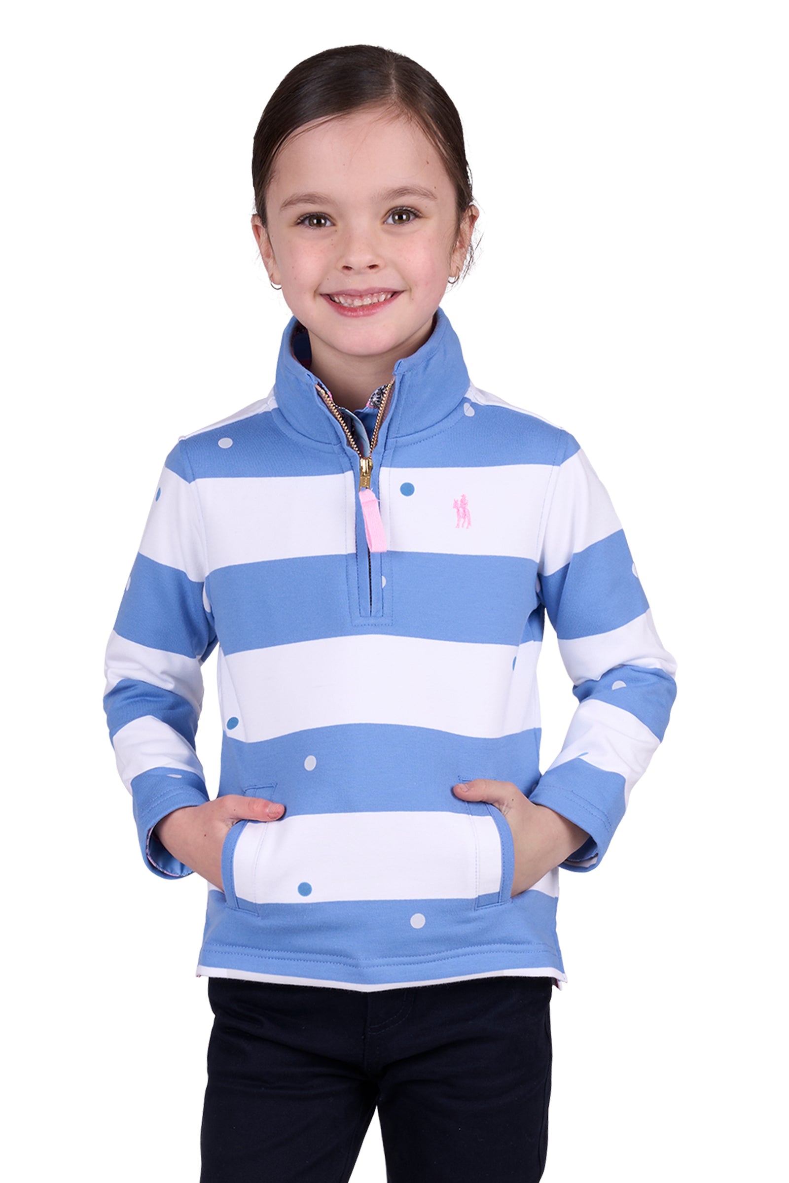 Thomas Cook Girls Eden 1/4 Zip Rugby Blue
