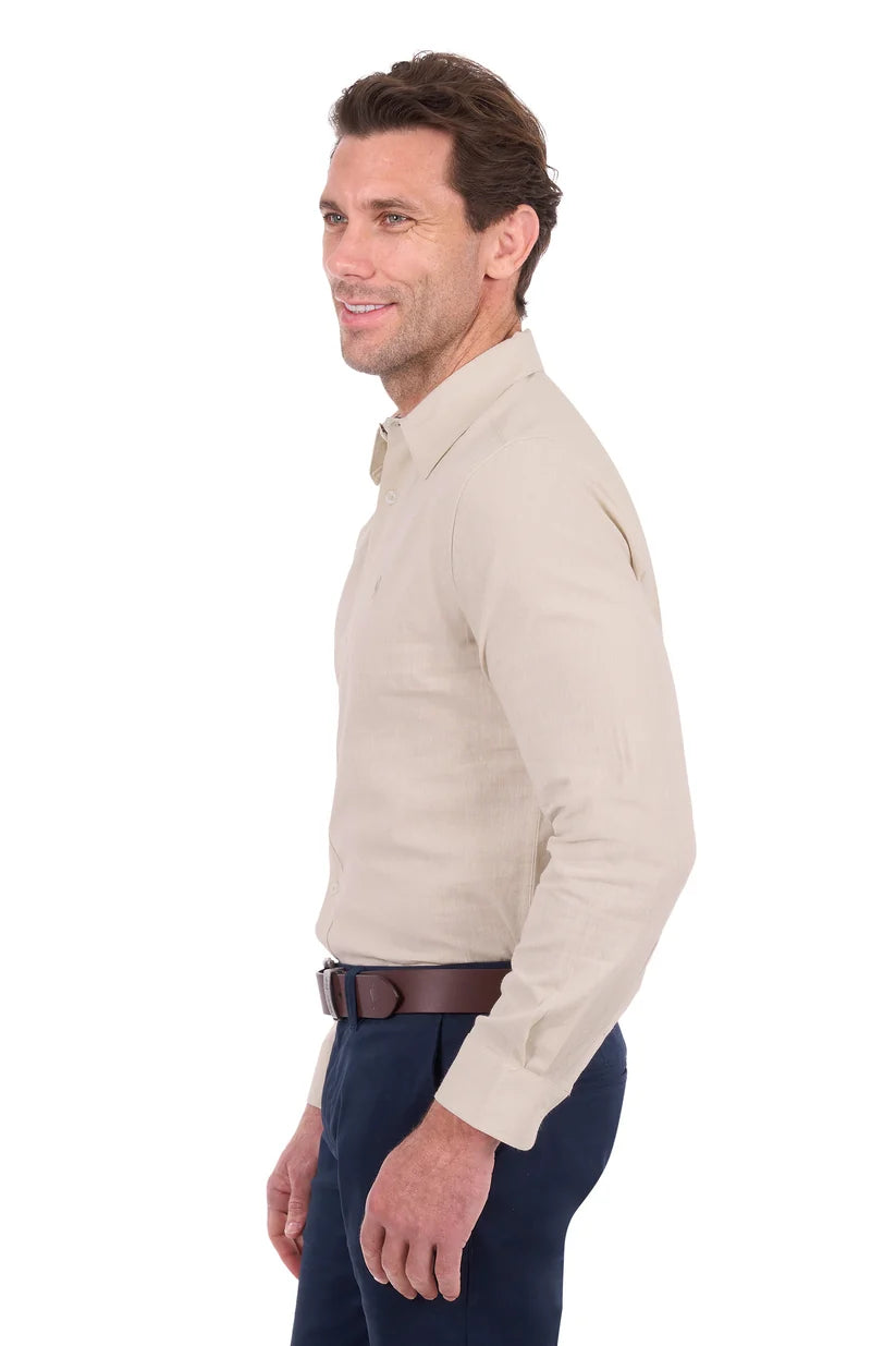 THOMAS COOK MENS TC LINEN LONG SLEEVE SHIRT