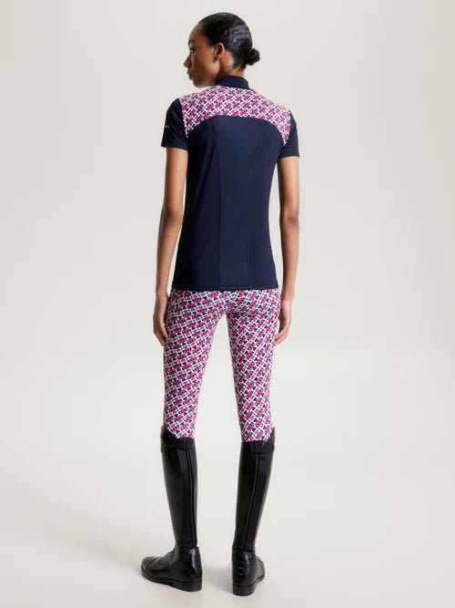 Tommy Hilfiger Denver Cooling Short Sleeve Monogram Training Top with 1/4 Zip