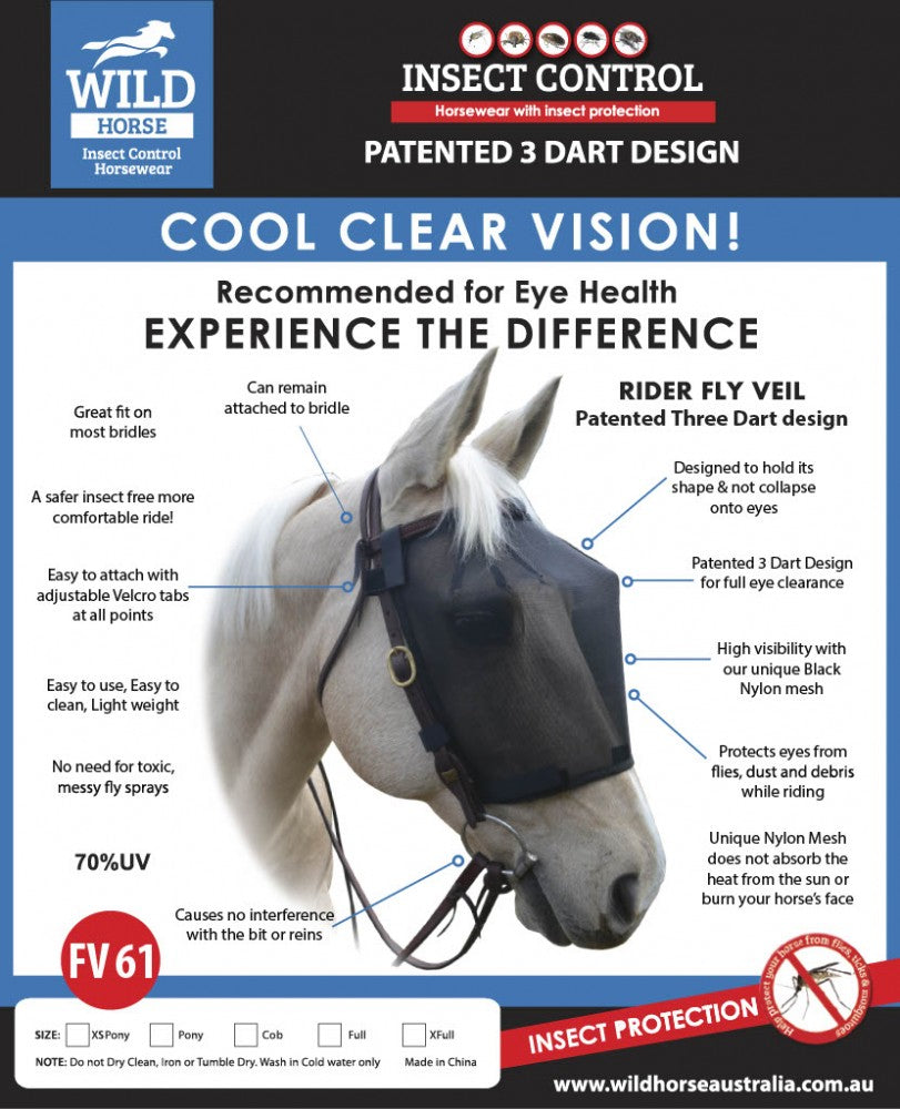 Wild Horse - Rider Flyveil.