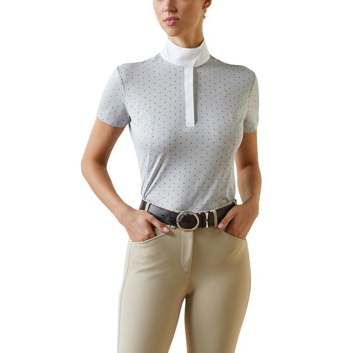 ARIAT APTOS SHOW SHIRT PEARL GREY DOT