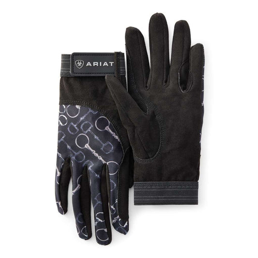 Ariat Tek Grip Gloves - Bit Print