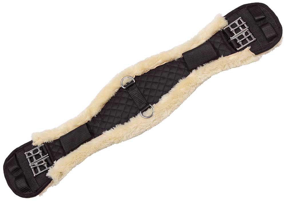 Girth Black with White Fleece