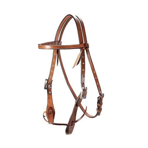 STRAIGHT BROWBAND HEADSTALL CHESTNUT