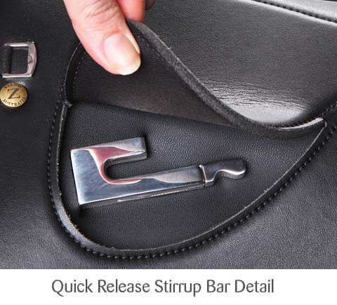 Exercise Saddle - Full Tree with Quick Release Stirrup Bar.