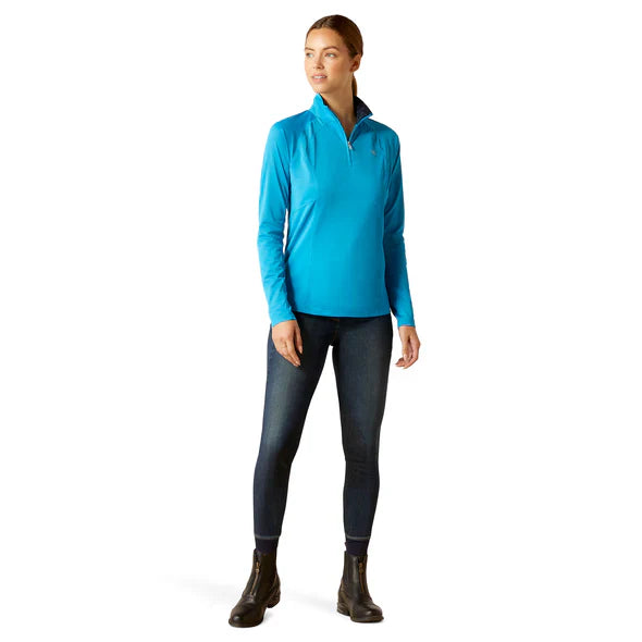 Ariat Wms Sunstopper 2.0 1/4 Zip Hawaiian Surf