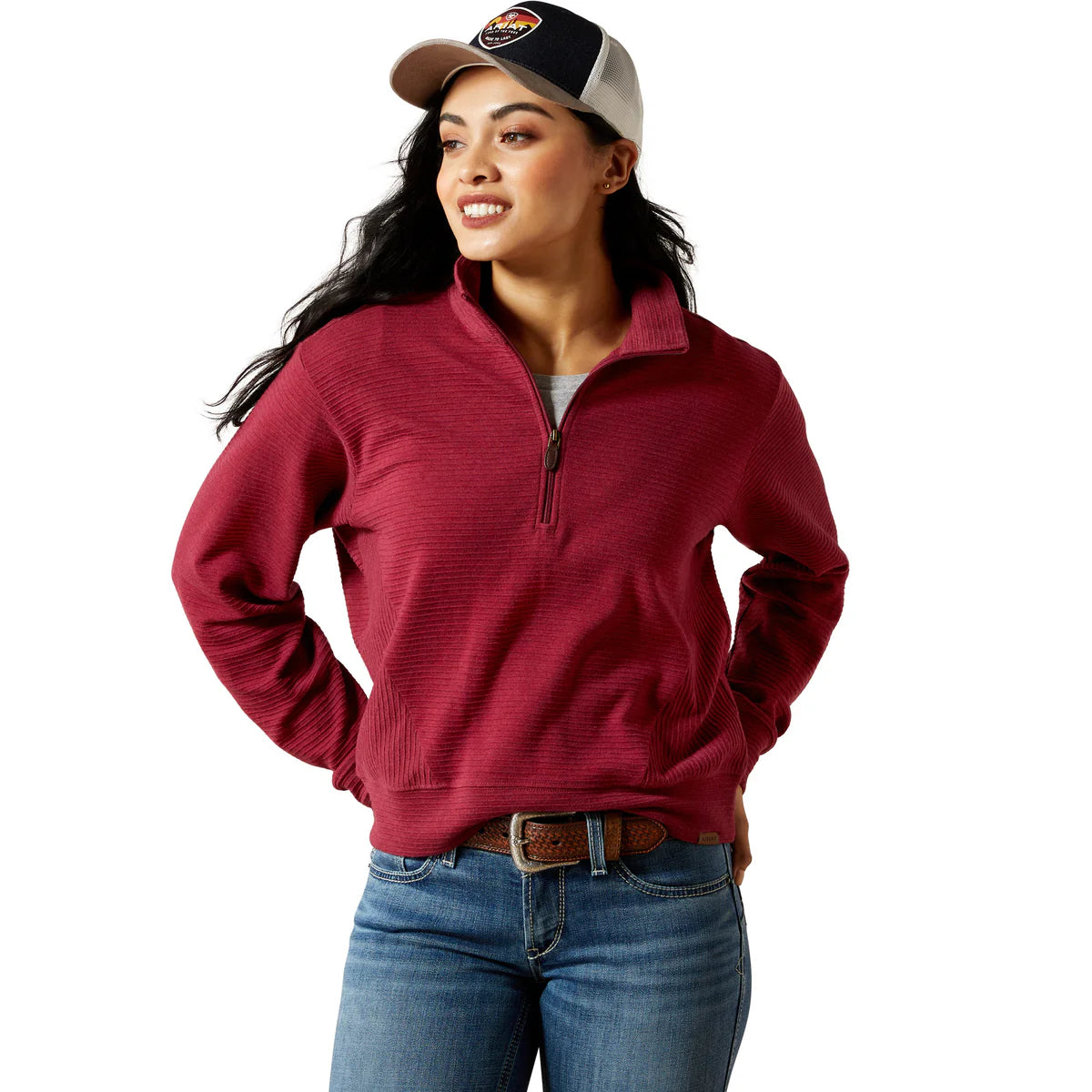 ARIAT WMS HIGH NOON 1/2 ZIP PULLOVER