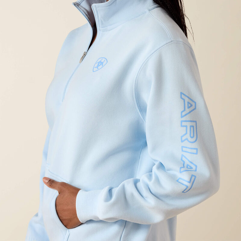 ARIAT WOMENS FOUNDATION LOGO 1/2 ZIP SWEATSHIRT