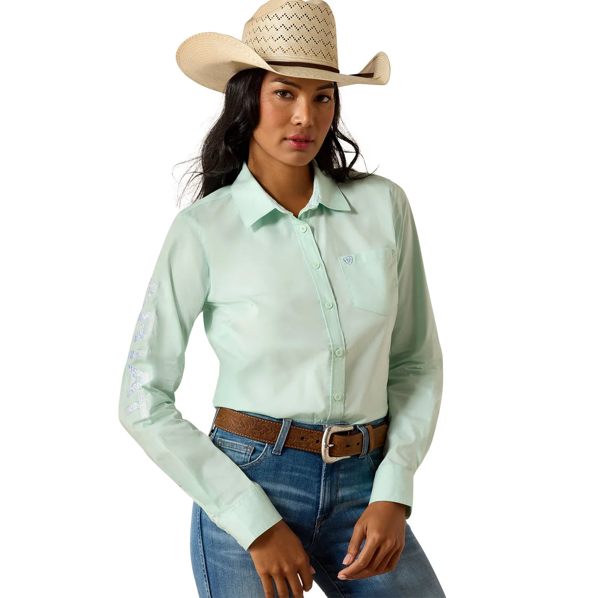 ARIAT WMS TEAM KIRBY LS SHIRT