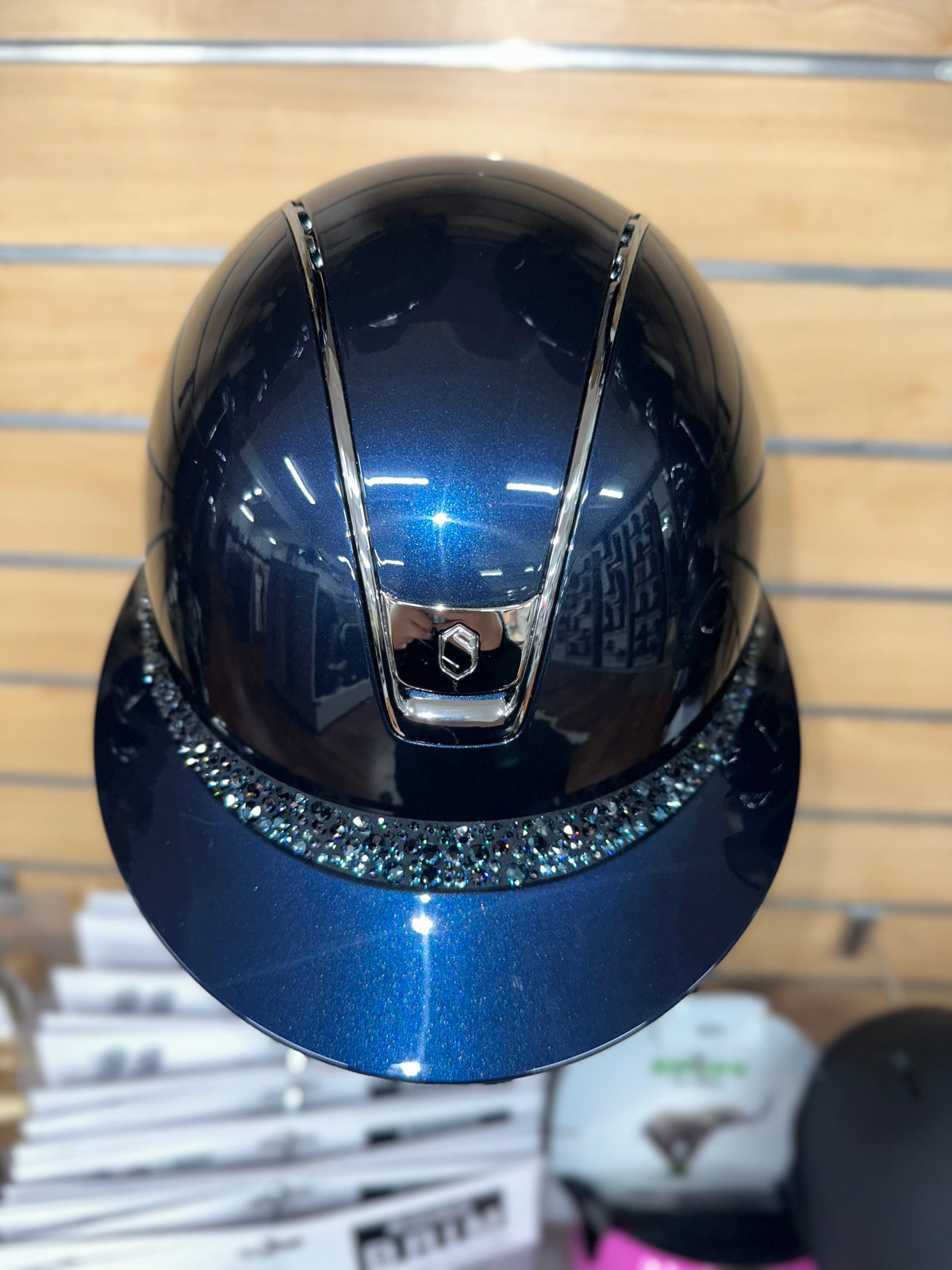 Samshield Miss Shield 2.0 Glossy Blue w Chrome Trim & Blazon w Blue Glacier Band