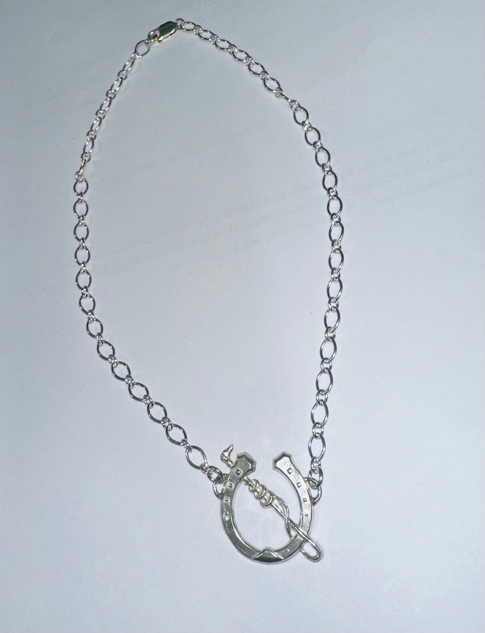 Horse Shoe & Cane Pendant