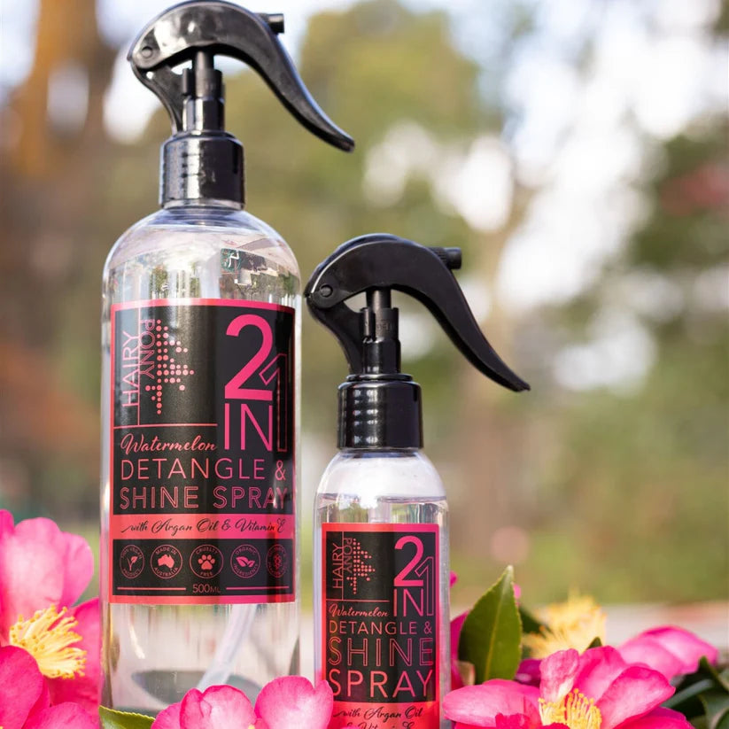 Detangle Splray Hairy Pony - 2 in 1 Detangle & Shine Spray Watermelon - Edwards ...