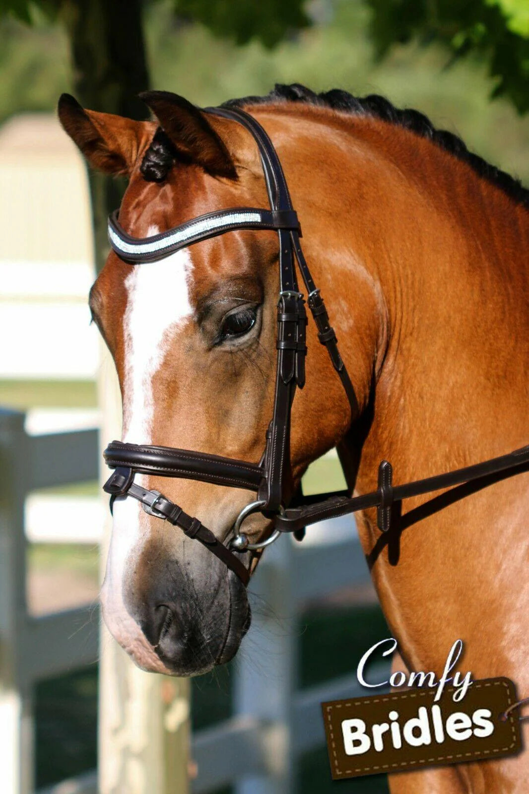 Flexible Fit - 4 Row Crystal Wave Snaffle Bridle.