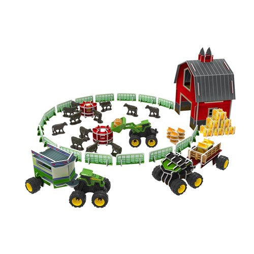 John Deere Monster Treads Eco-Snaps Barn Play Set