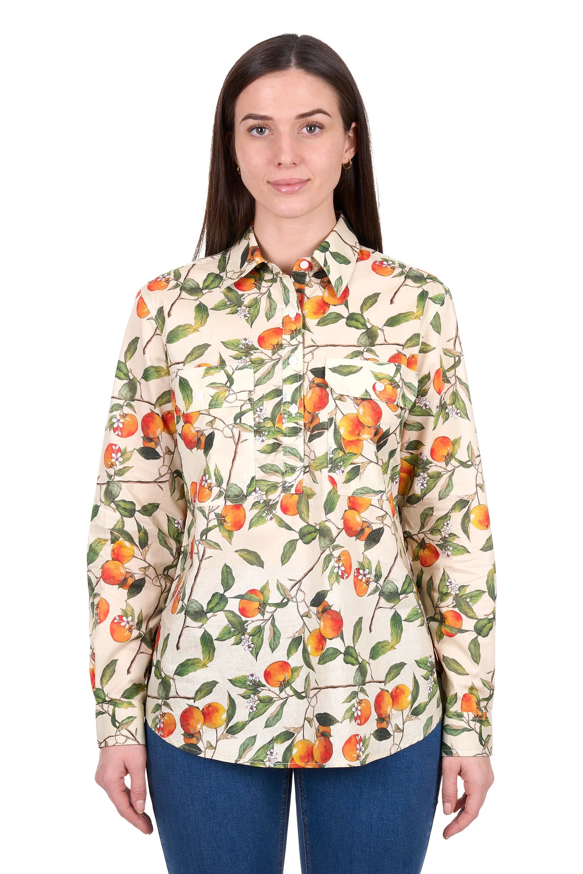 WOMENS ZIA 1/2 PLKT LS SHIRT