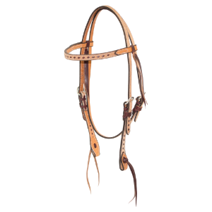 Roughout Buckstitched Browband Headstall