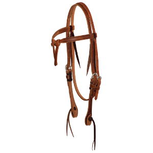 Harness Leather Tie Front Browband Headstall