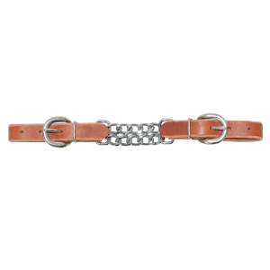 Harness Leather Double Chain Curb Strap