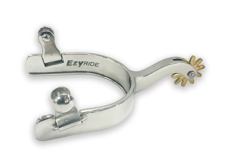Ezy Ride Stockmans SPUR Stainless Steel, 2-1/8" Shank, 10pt Brass Rowels