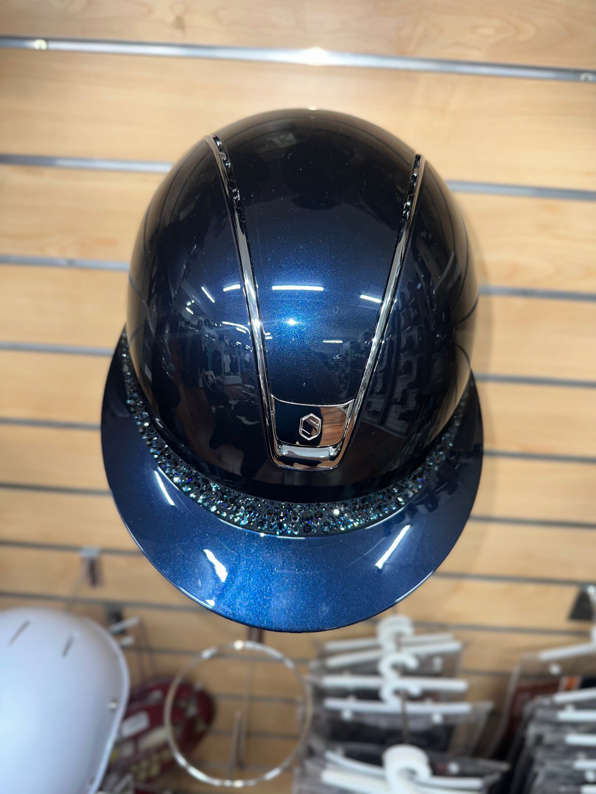 Samshield Miss Shield 2.0 Glossy Blue w Chrome Trim and Blue Glacier Blazon