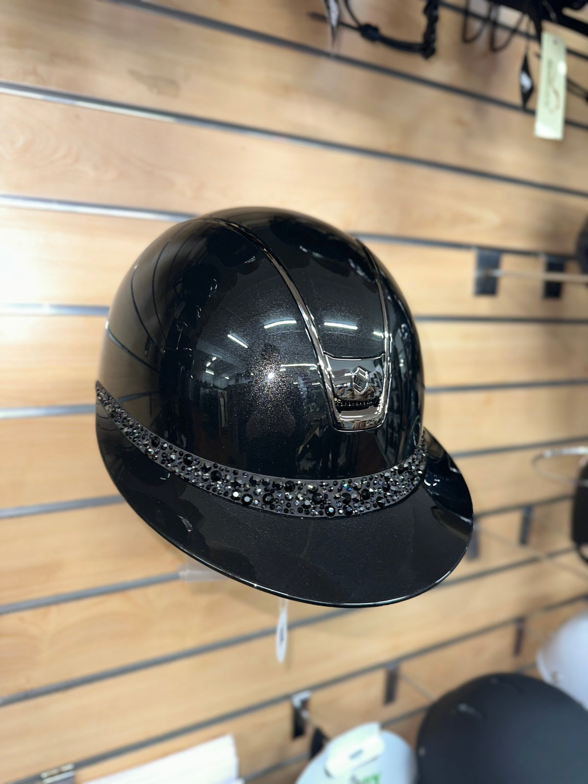 Samshield Miss Shield 2.0 Glossy Black w Blk Chrome Trim and Blk Glacier Band