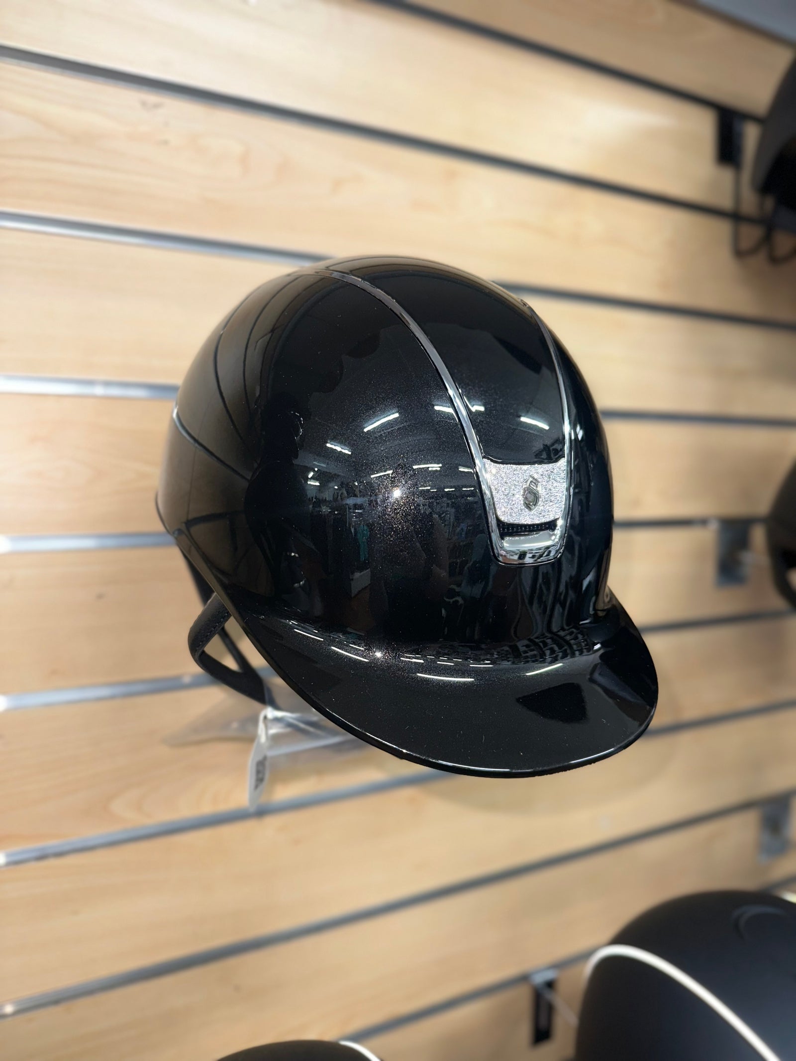 Samshield 2.0 Glossy Black with Swarovski Crystal Fabric Blazon and Chrome Finishes