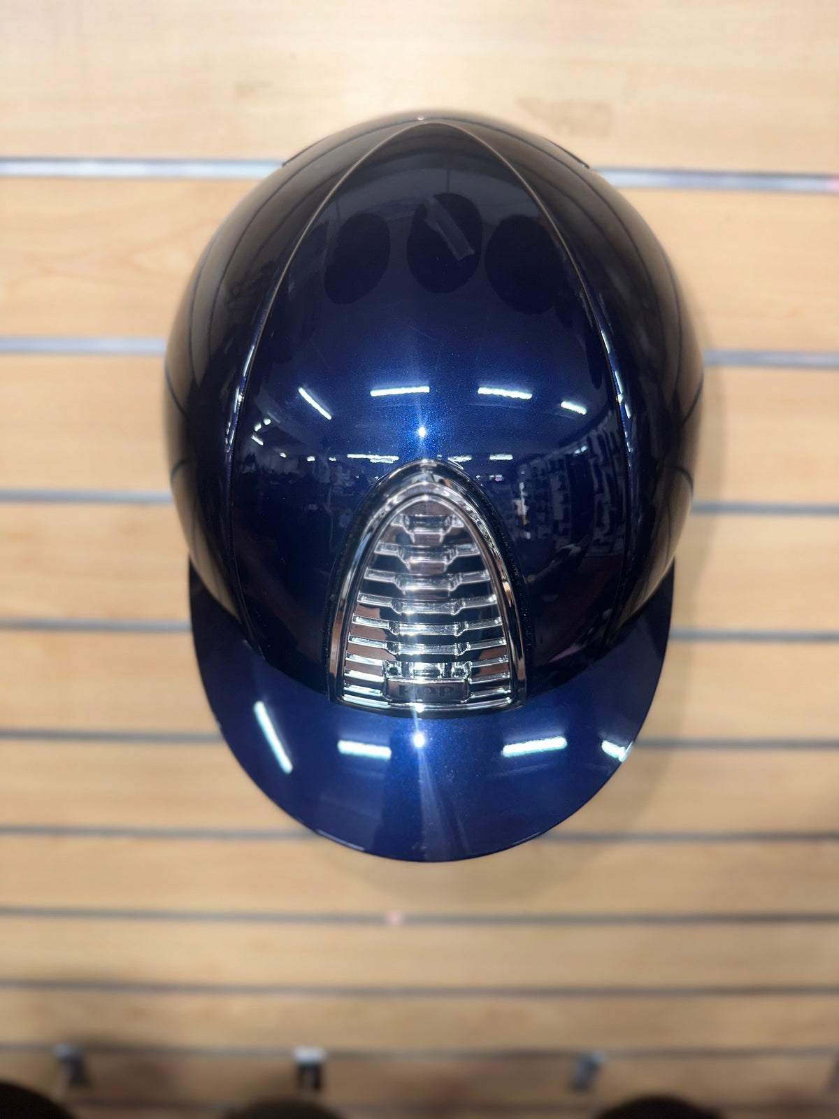 Kep Cromo 2.0 Polish Blue Helmet with Mirror Silver Finishs
