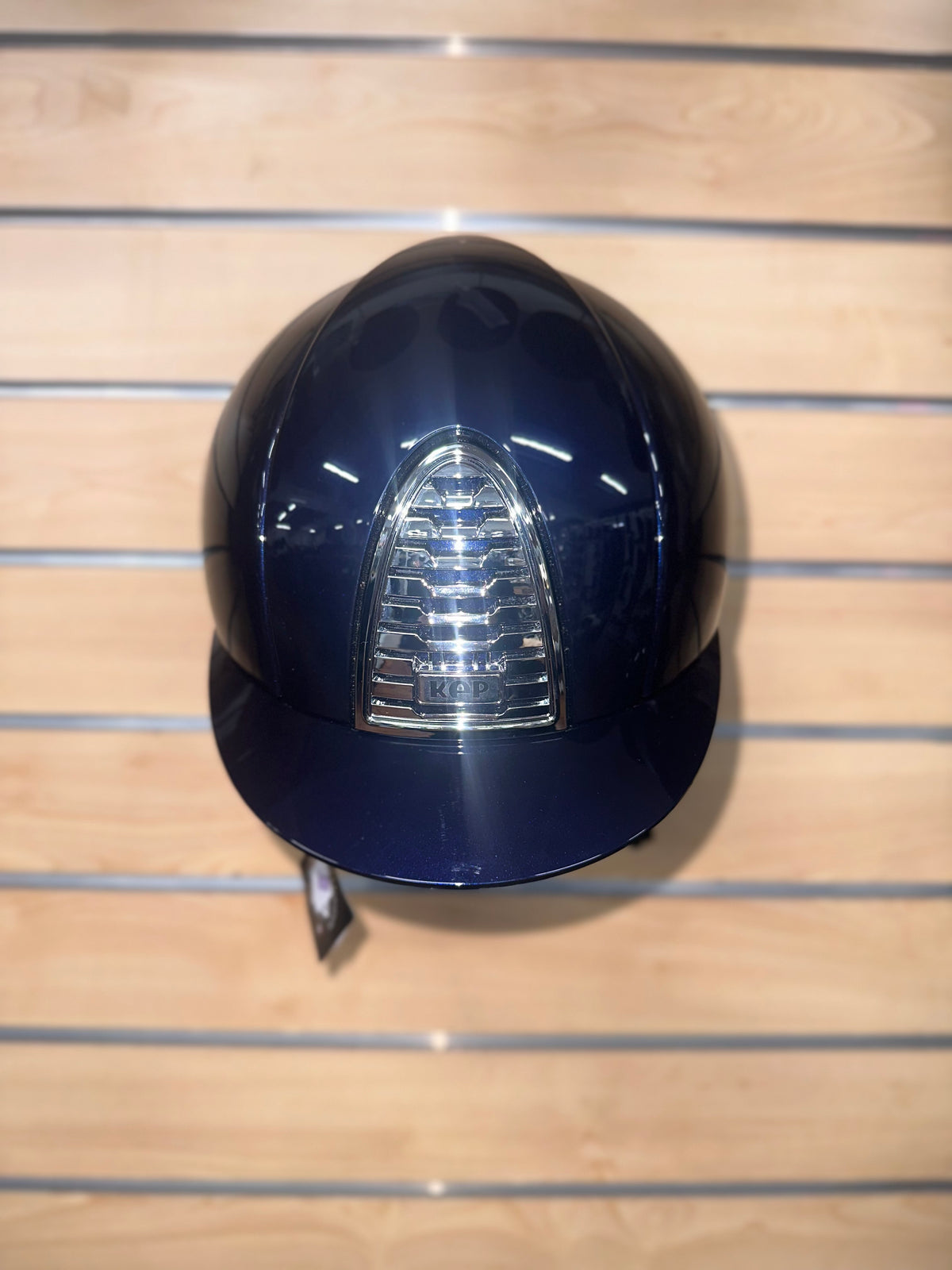 Kep Cromo 2.0 Polish Blue Helmet with Mirror Silver Finishs
