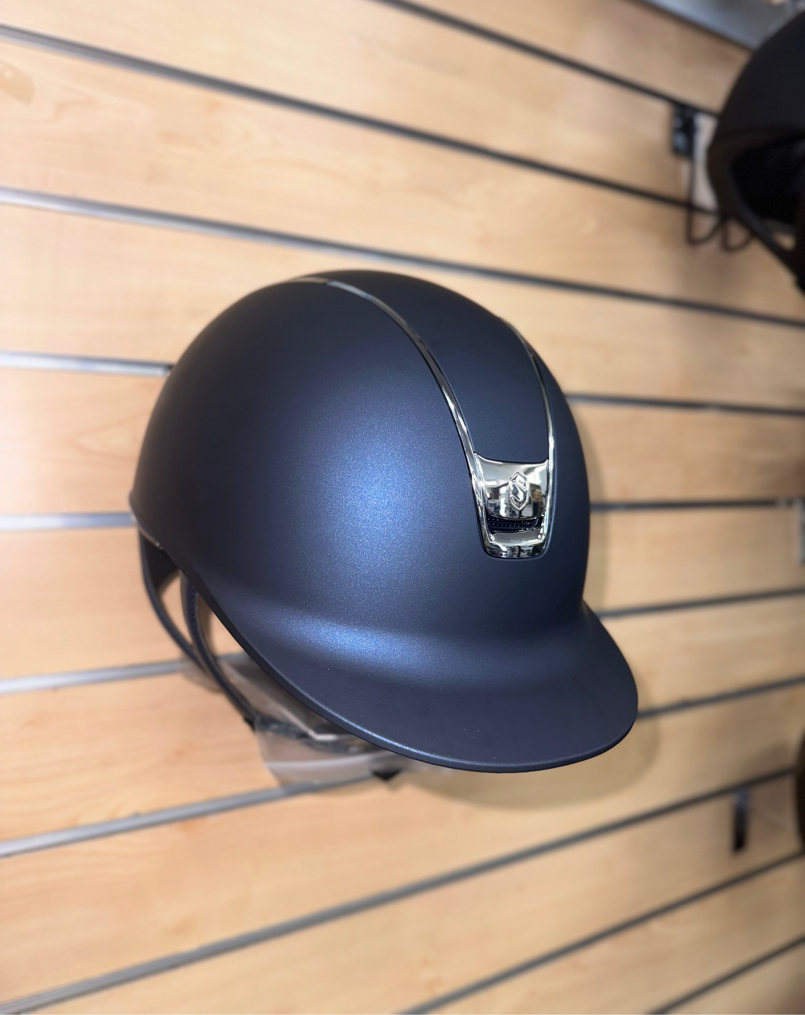 Samshield 2.0 Matt Blue with Chrome Silver Trim and Blazon